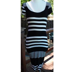 ♥️SOLD♥️ Black and White Striped Dress